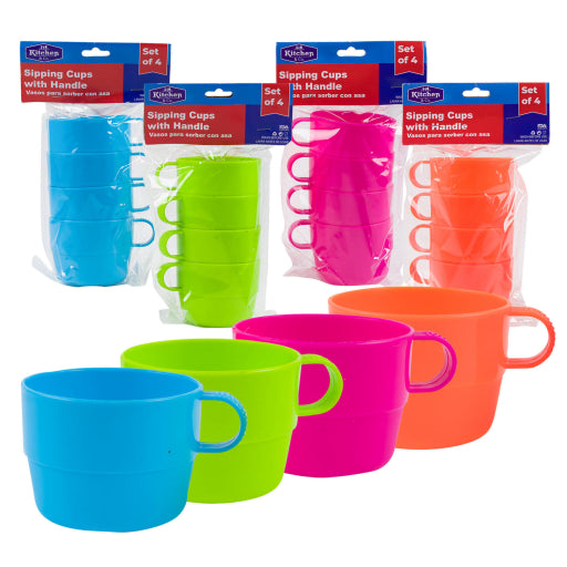 Juego De Tazas De 4 Piezas Con Asa