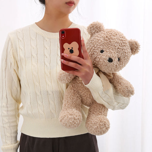Peluche de oso con pajarita (Color Café)
