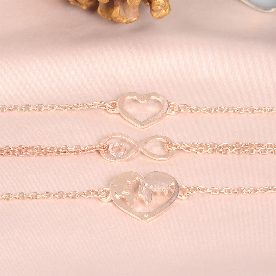 Set de 3 pulseras de infito