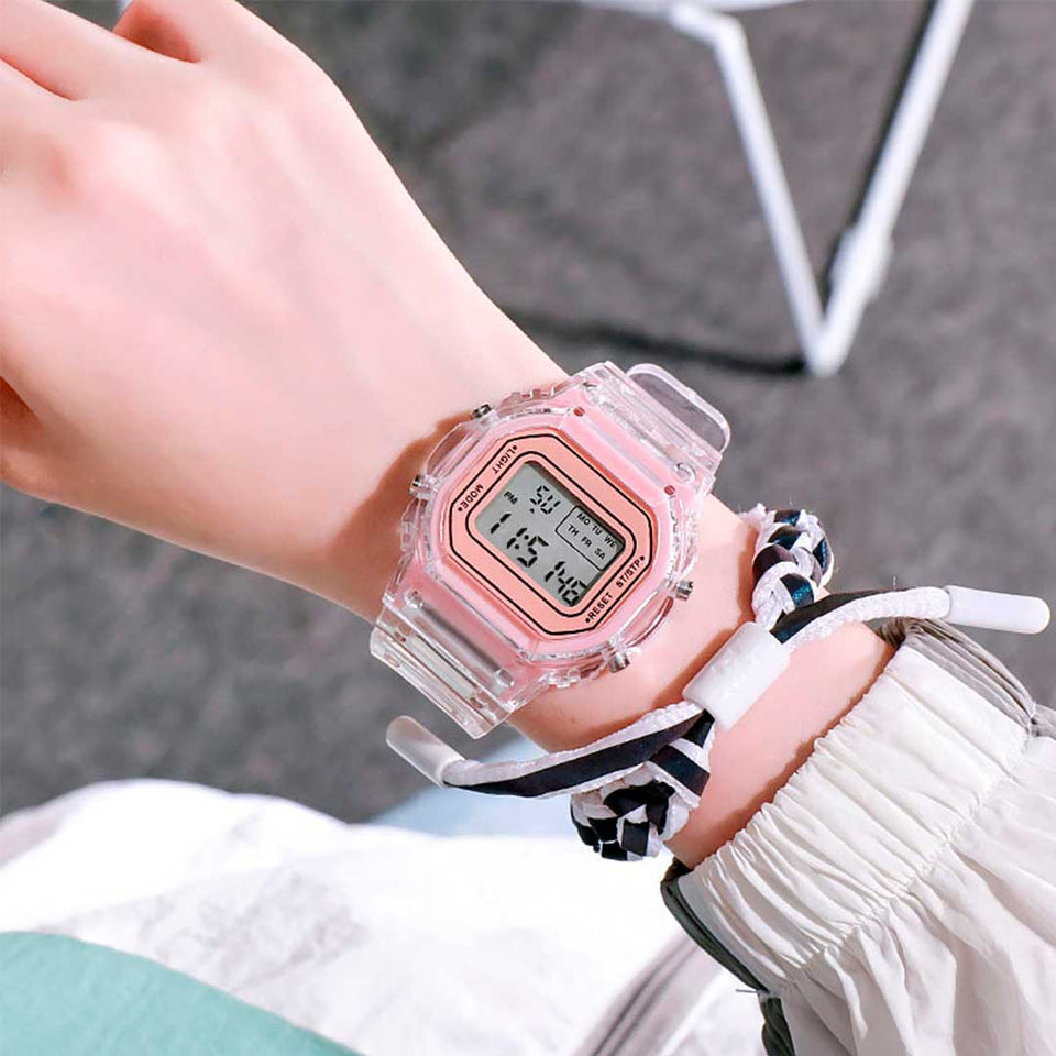 Reloj con Diseño Clásico Transparente