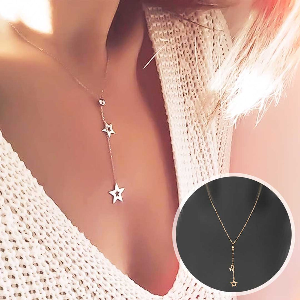 Elegante collar de estrellas