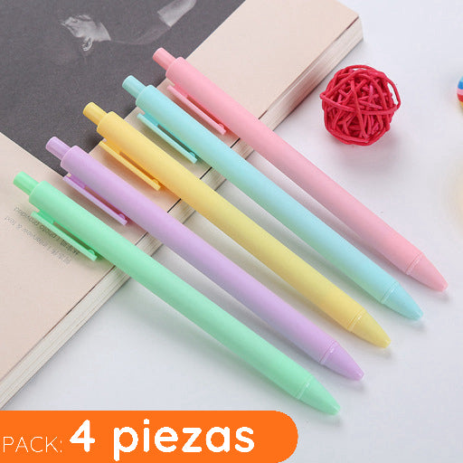 Plumas con colores pastel de tinta negra