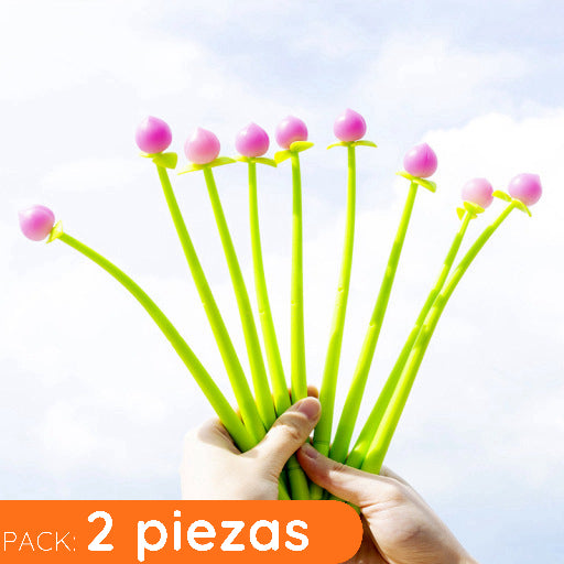 Pluma de gel con diseño de flor