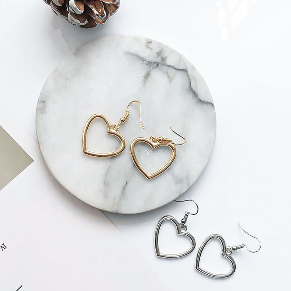 Aretes Colgantes de Corazón