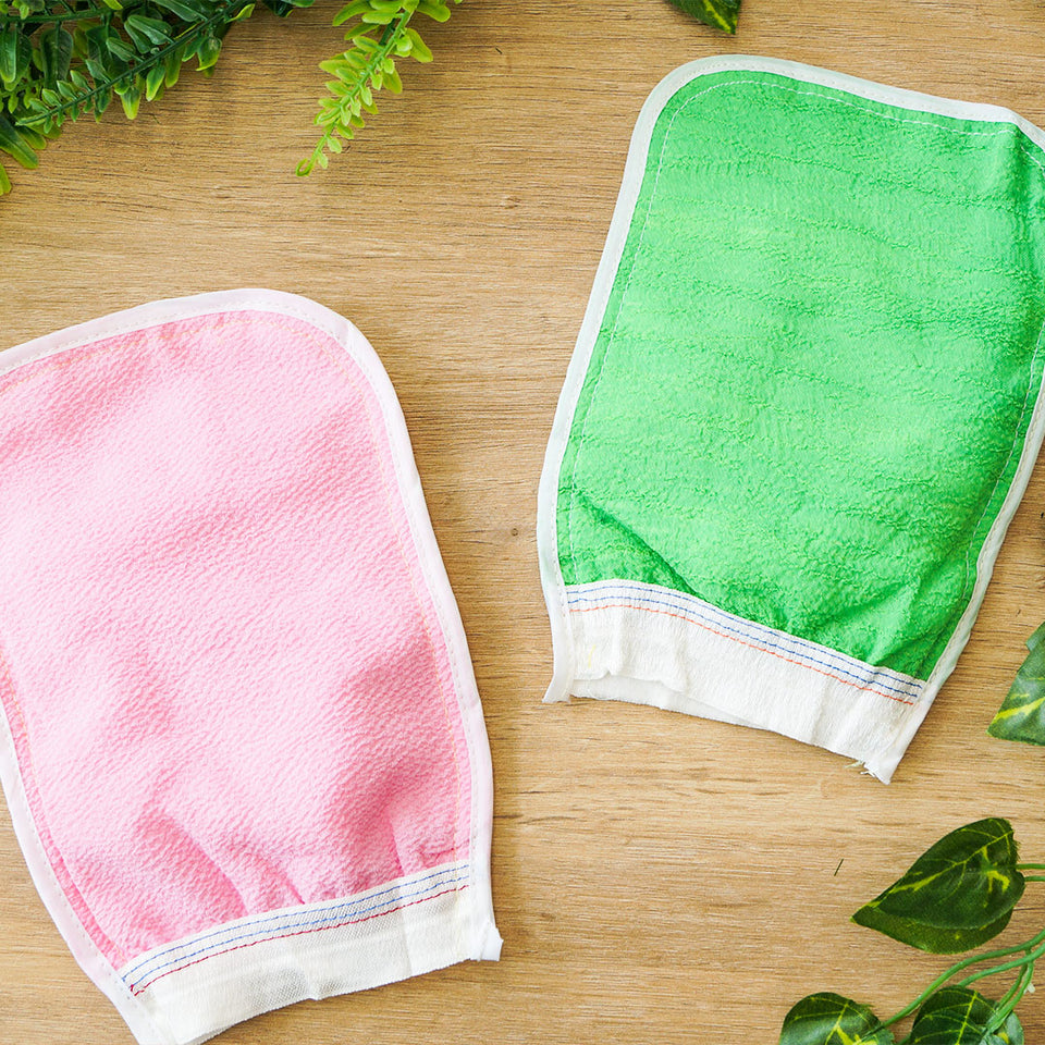 Guante para Baño con Loofa