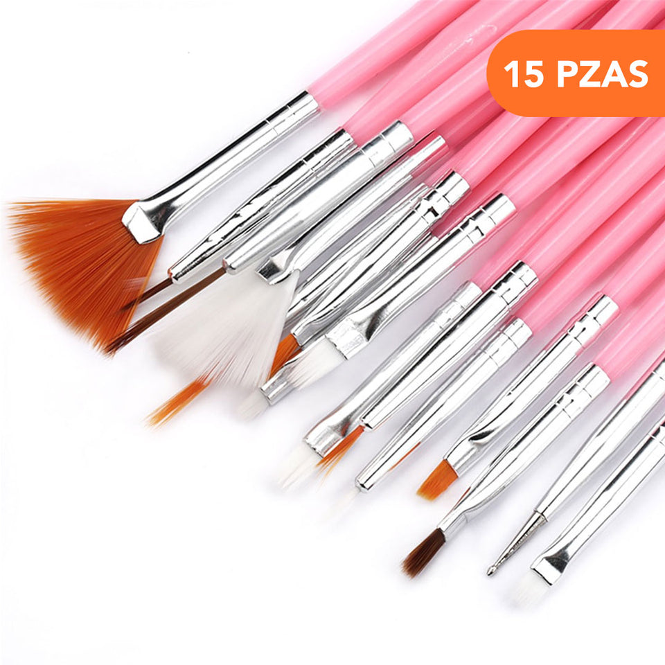 Conjunto de Pinceles para Decoración de Uñas