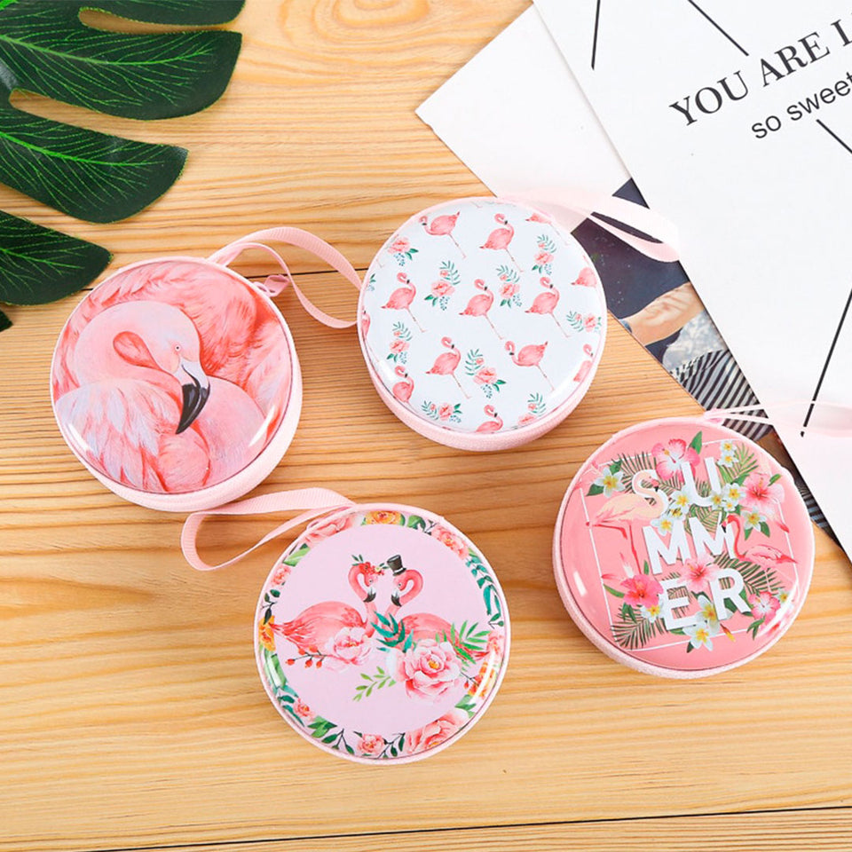 Estuche de flamenco para guardar auriculares