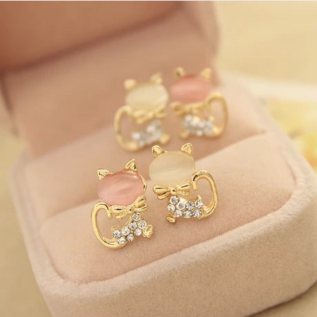 Lindos aretes de gatito