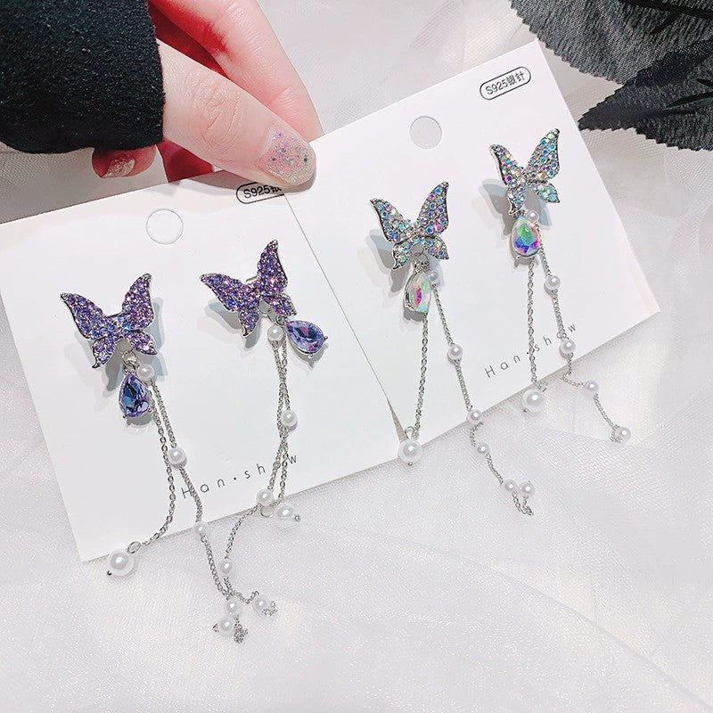 Juego de aretes de mariposas