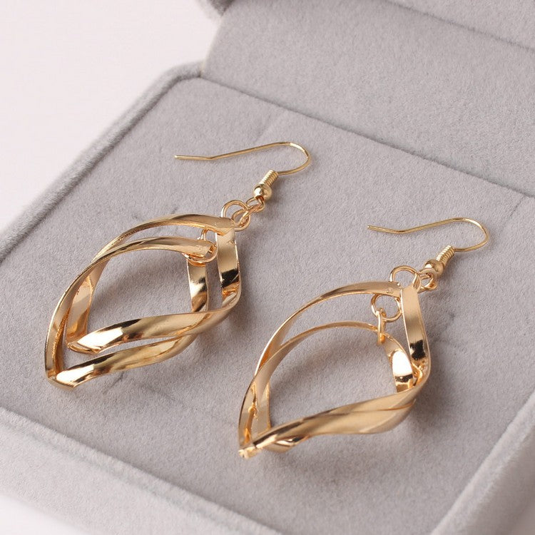 Aretes de hoja doble