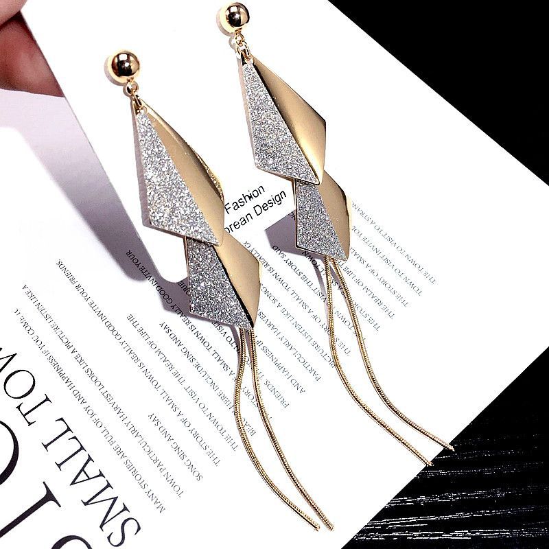 Pendientes colgantes bicolor
