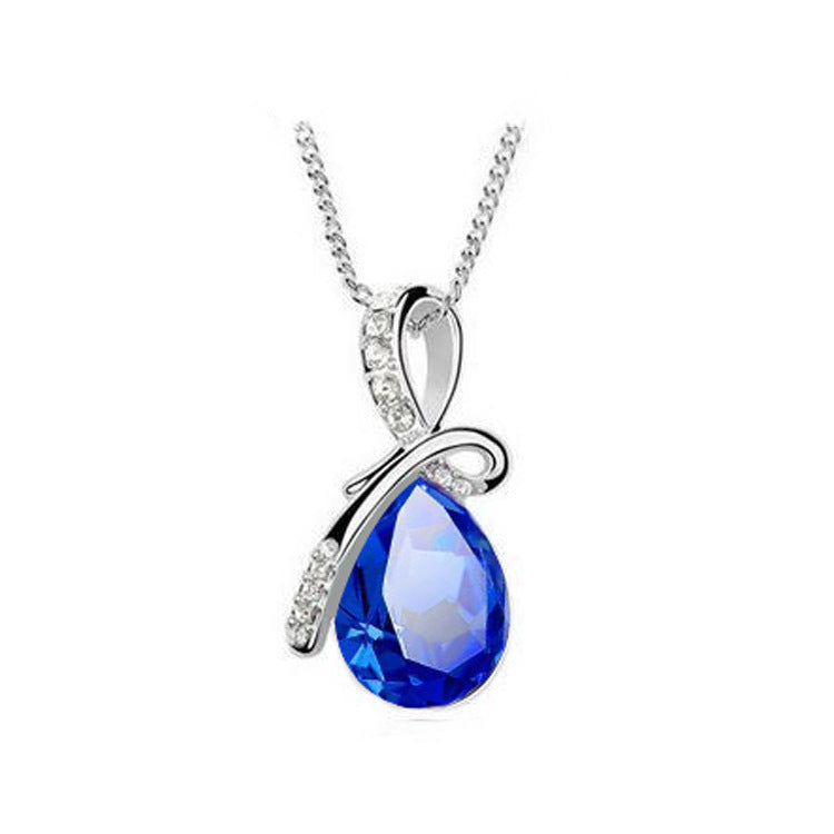 Collar en forma de gota de cristal
