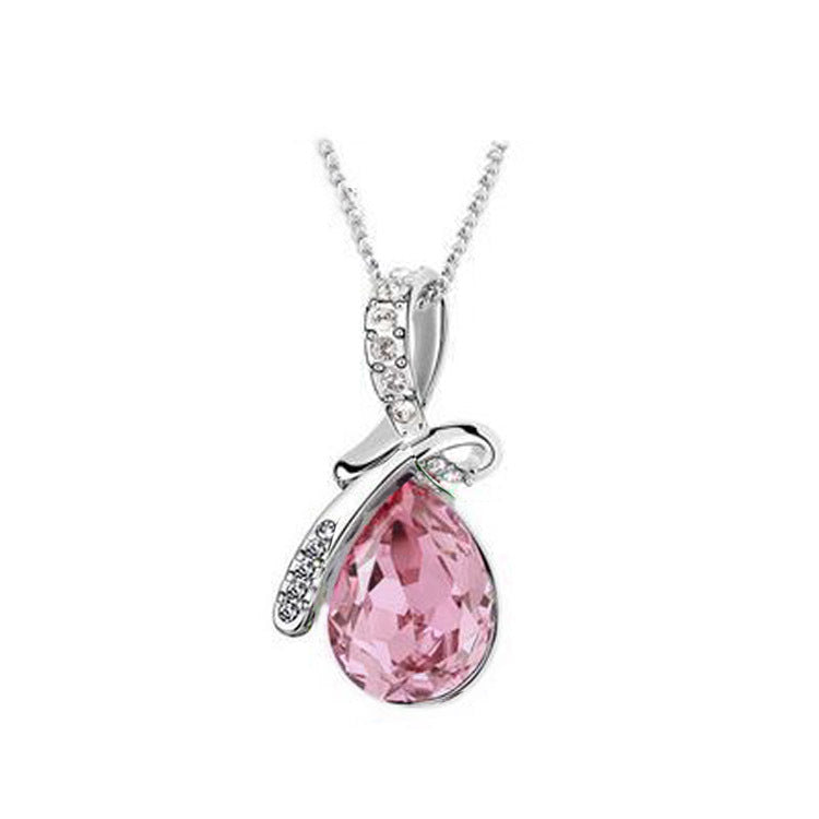 Collar en forma de gota de cristal