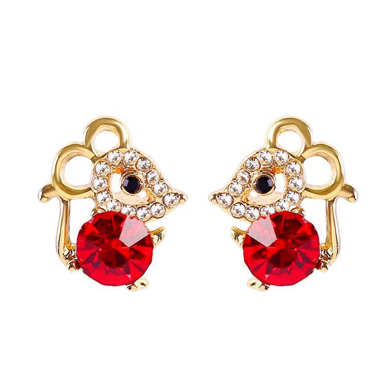 Juego de aretes en forma de ratoncitos