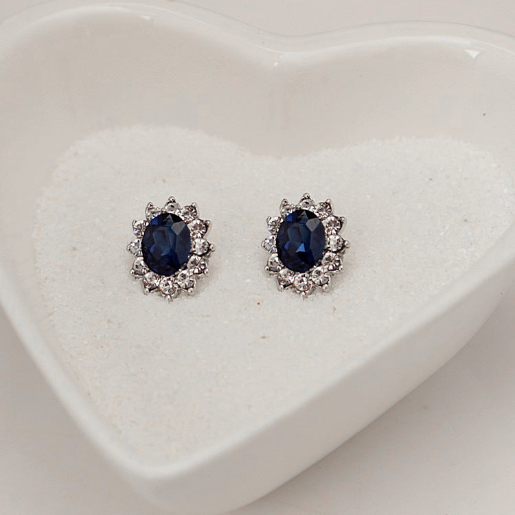 Juego de aretes con gargantillera de cristal