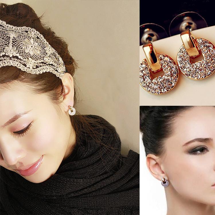 Hermosos aretes con pedreria