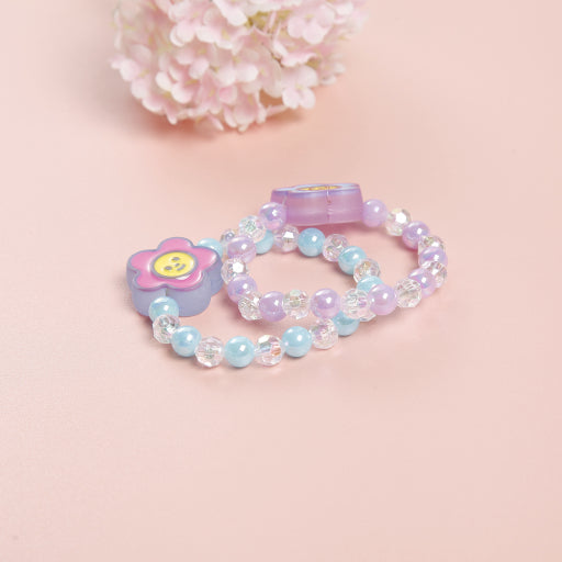 Pulsera de acrílico de flor sonriente