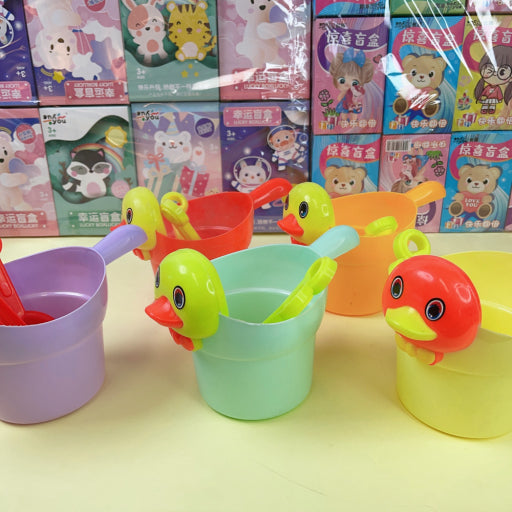 Cubo de arena infantil con forma de pato