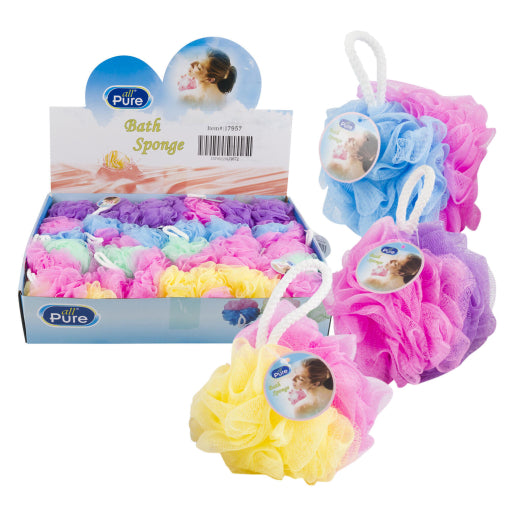 Colores Sólidos Con Esponja De Baño Rosa