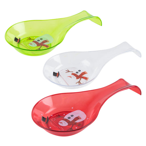 Apoyo Para Cuchara, 9.8"Santa/Muñeco De Nieve A