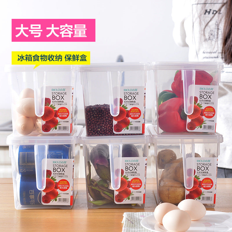 Nueces Grano de grano Sello de alimentos Caja de preservación de plástico Fruitator de refrigerador y caja de almacenamiento de vegetales Caja de almacenamiento grueso
