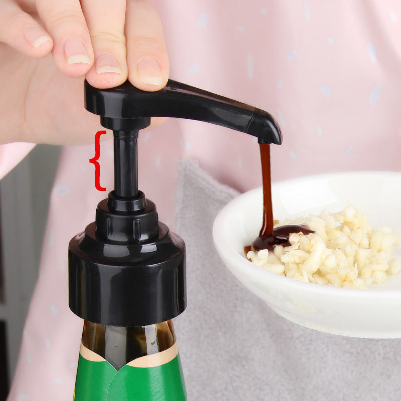 Botella de salsa Oyster Pressing Oil Bottle exprimiendo el consumo de aceite para el hogar Presione la boca para exprimir la salsa de ostras 神 Presiona de botella cuantitativa