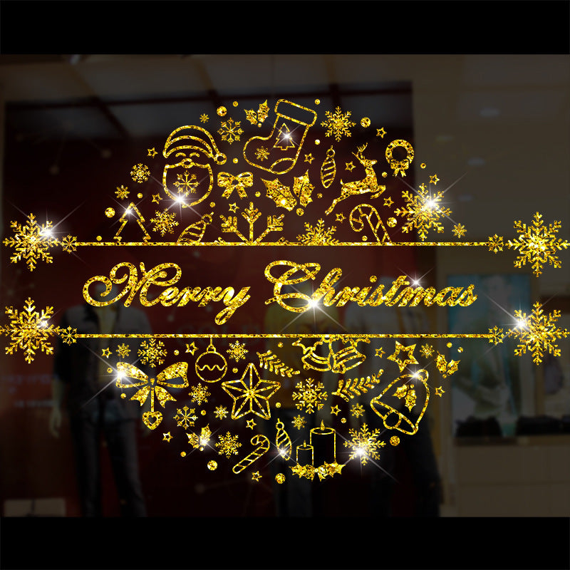 Diseño de la escena de decoración de Navidad de la ventana de Navidad Palegas de puertas colgantes Pegatina de vidrio Pegalización de la ventana de Navidad Creatividad