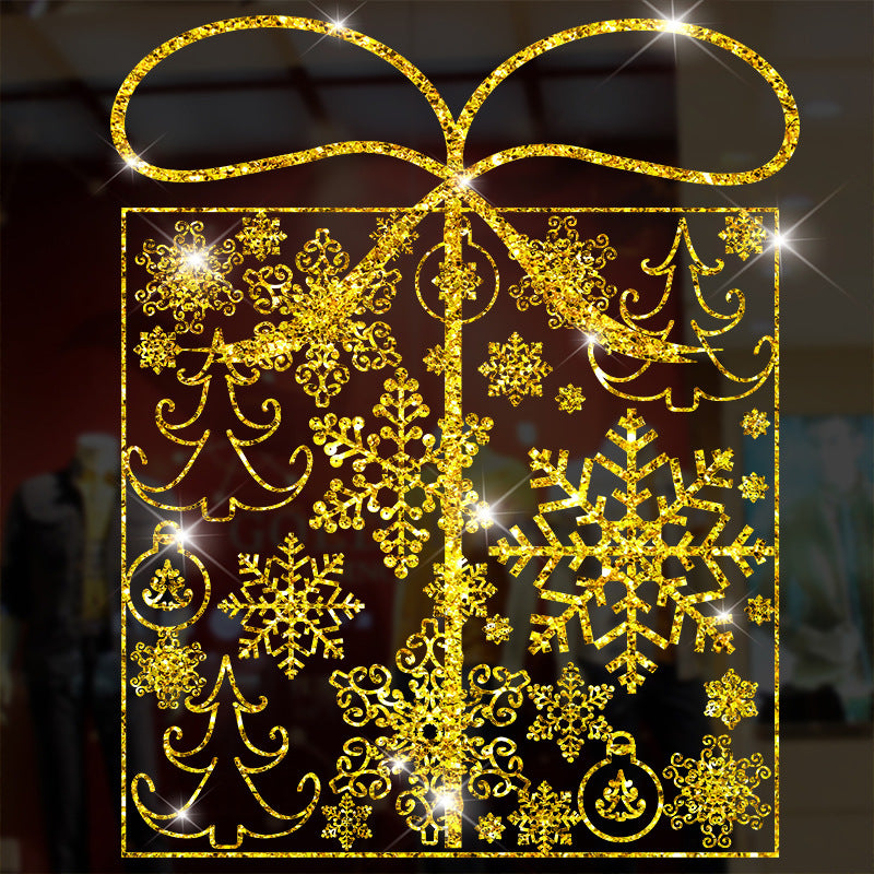 Diseño de la escena de decoración de Navidad de la ventana de Navidad Palegas de puertas colgantes Pegatina de vidrio Pegalización de la ventana de Navidad Creatividad