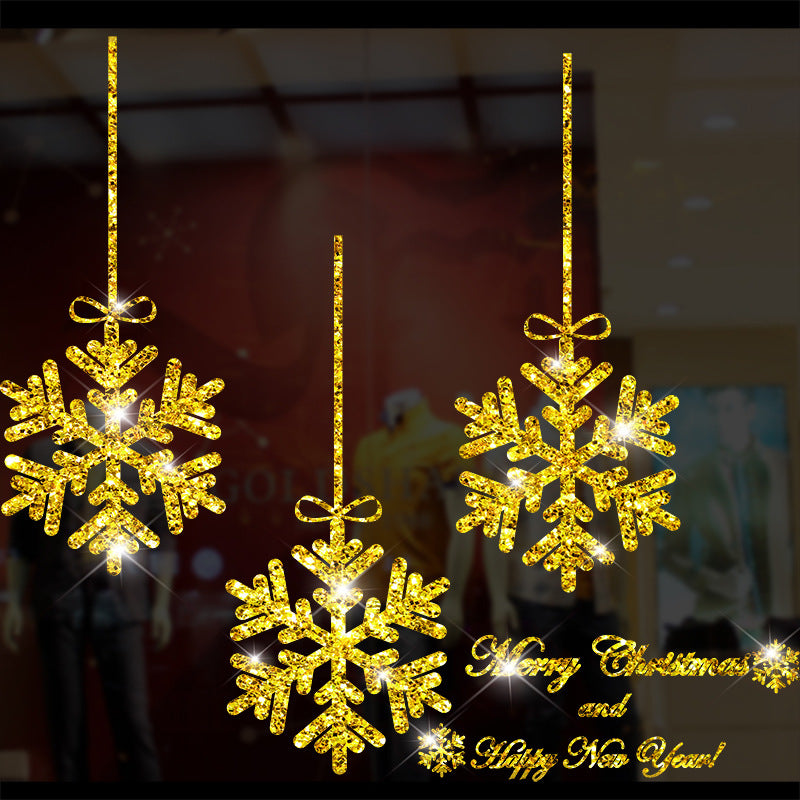 Diseño de la escena de decoración de Navidad de la ventana de Navidad Palegas de puertas colgantes Pegatina de vidrio Pegalización de la ventana de Navidad Creatividad