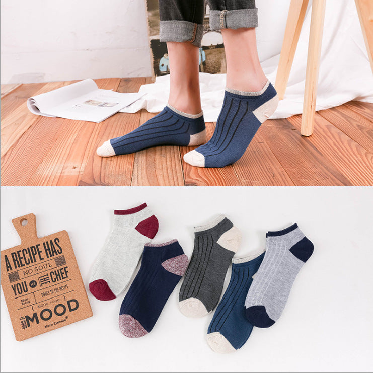 [10 pares] Spring and Summer Ladies Color Ship de algodón Calcetines informales Anti -Corto de algodón cortos de algodón
