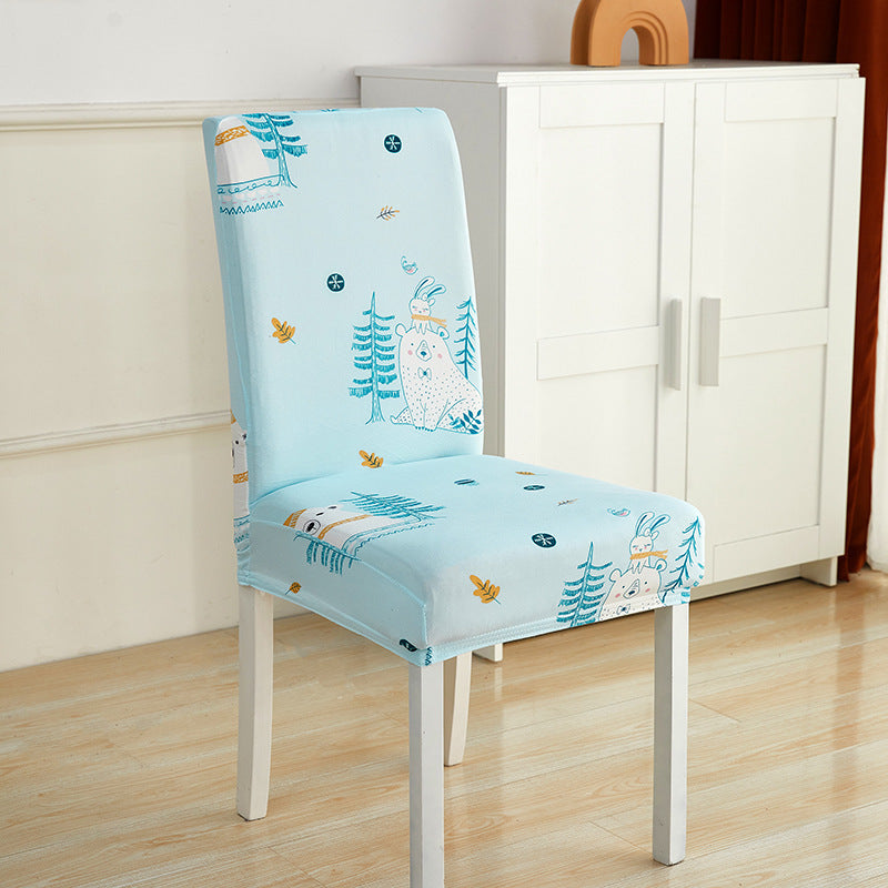 Impresión de hotel y restaurante Silla elástica manga simple silla unida cojín doméstico sencillo miofpacs