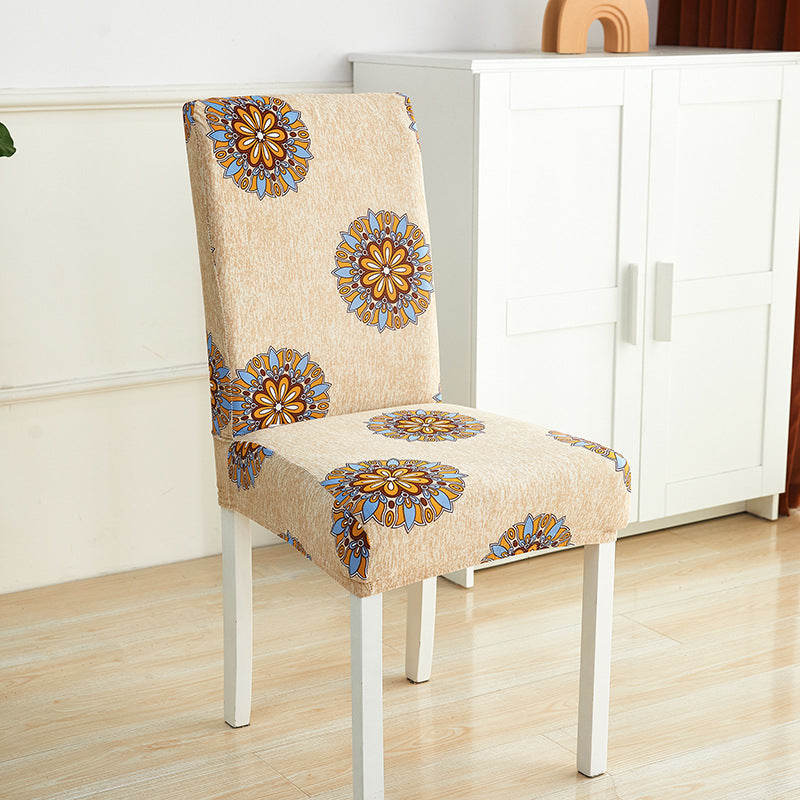 Impresión de hotel y restaurante Silla elástica manga simple silla unida cojín doméstico sencillo miofpacs