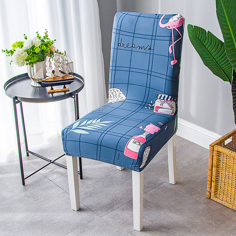 Impresión de hotel y restaurante Silla elástica manga simple silla unida cojín doméstico sencillo miofpacs