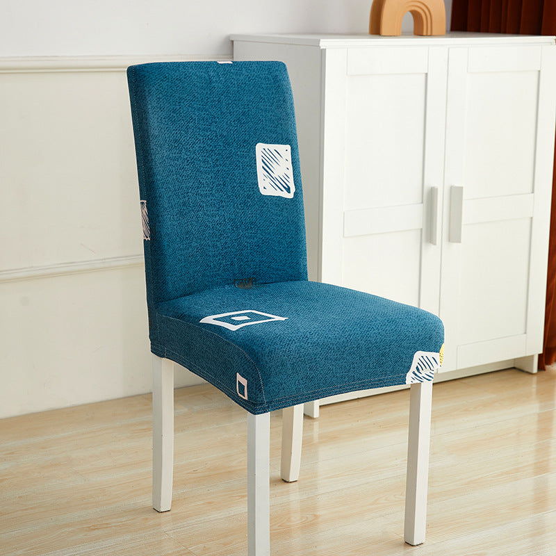 Impresión de hotel y restaurante Silla elástica manga simple silla unida cojín doméstico sencillo miofpacs
