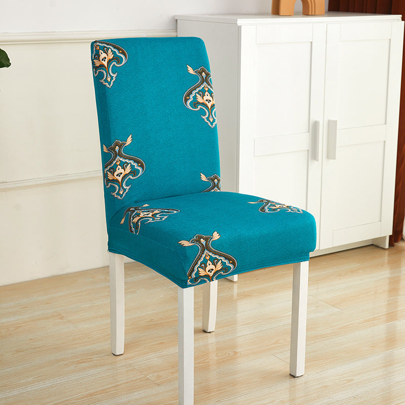 Impresión de hotel y restaurante Silla elástica manga simple silla unida cojín doméstico sencillo miofpacs