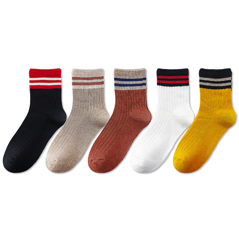 [5 Doble instantáneo] SOCKS Mujeres Primavera y otoño Días de septiembre Síntomas Hombres de mujeres Medias de mujeres Mujeres femeninas Femeninas de otoño