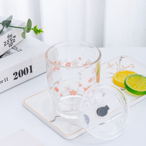 Vaso Pequeño Nudo de Bambú Flor de Cerezo (350ml)