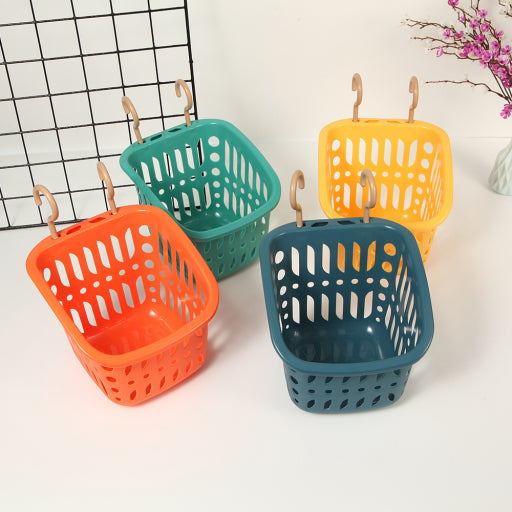 Cesta colgante cuadrada con doble gancho