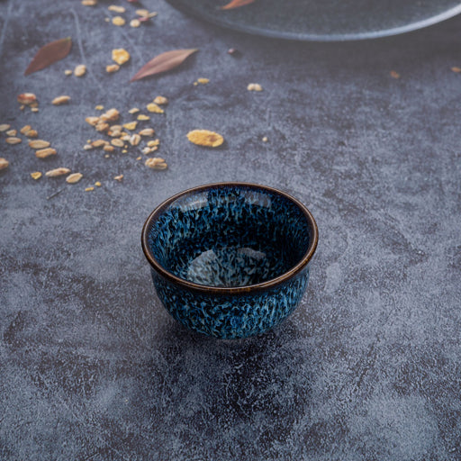 Taza cepillada azul