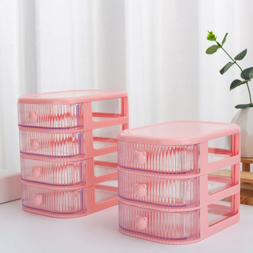 Caja de almacenamiento multifuncional con cuatro capas (blanco)