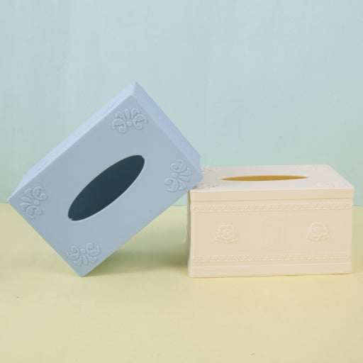 Caja de pañuelos simple de colores mezclados.