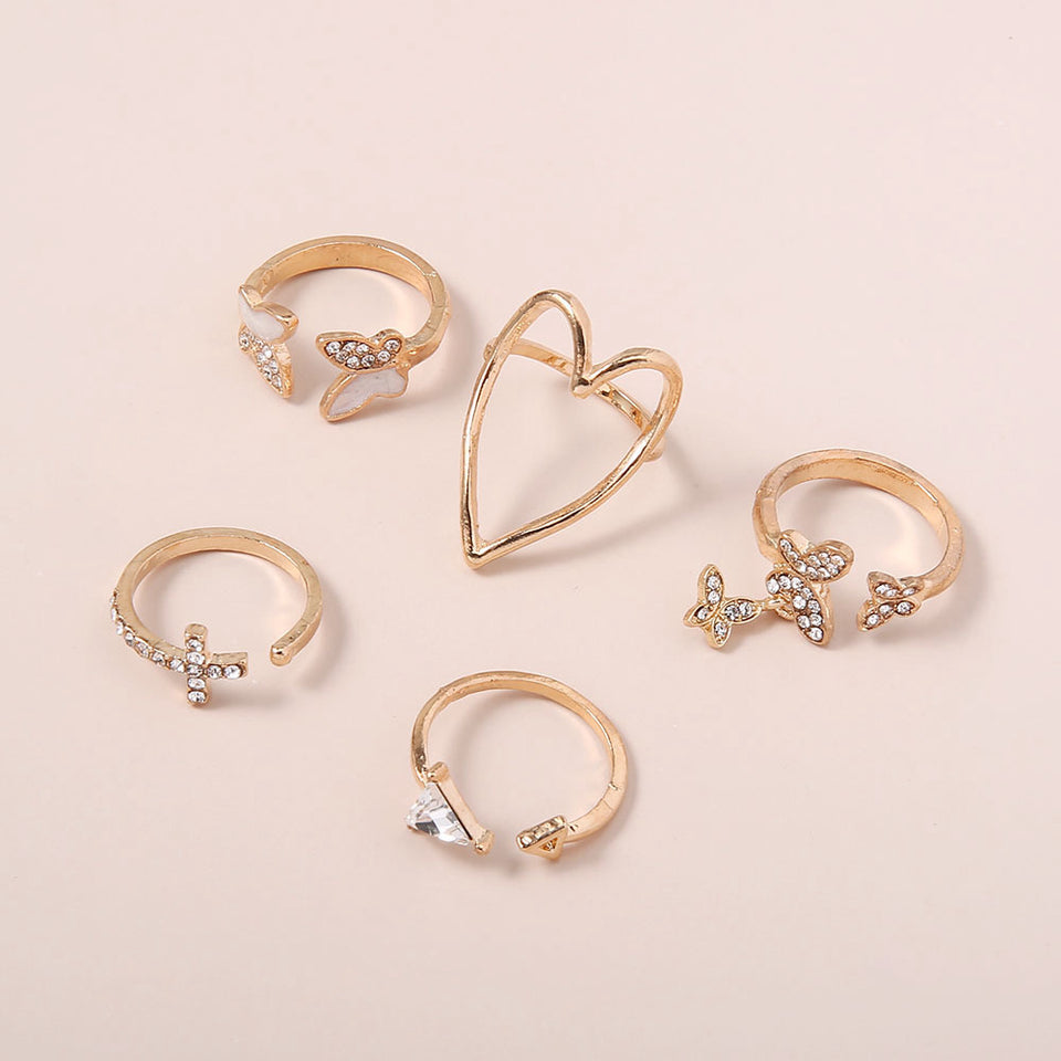 Anillos largos de corazón