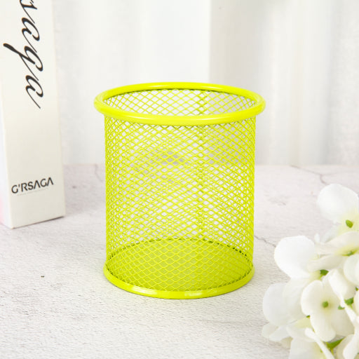 Portalápices redondo de metal Verde oscuro