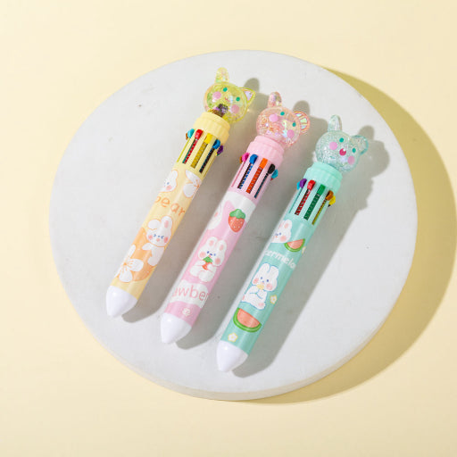 Bolígrafo De Diez Colores Fashion Fruit Cat