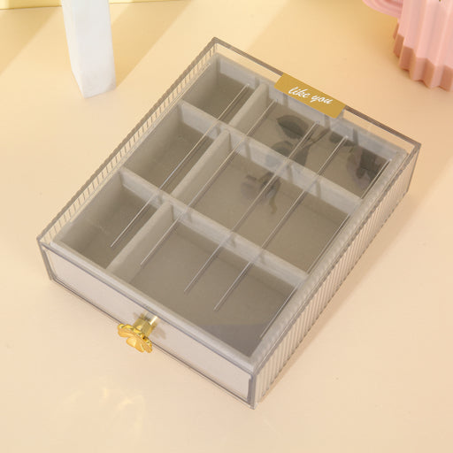 Caja de almacenamiento con cajón ancho serie Clover (con caja de franela)