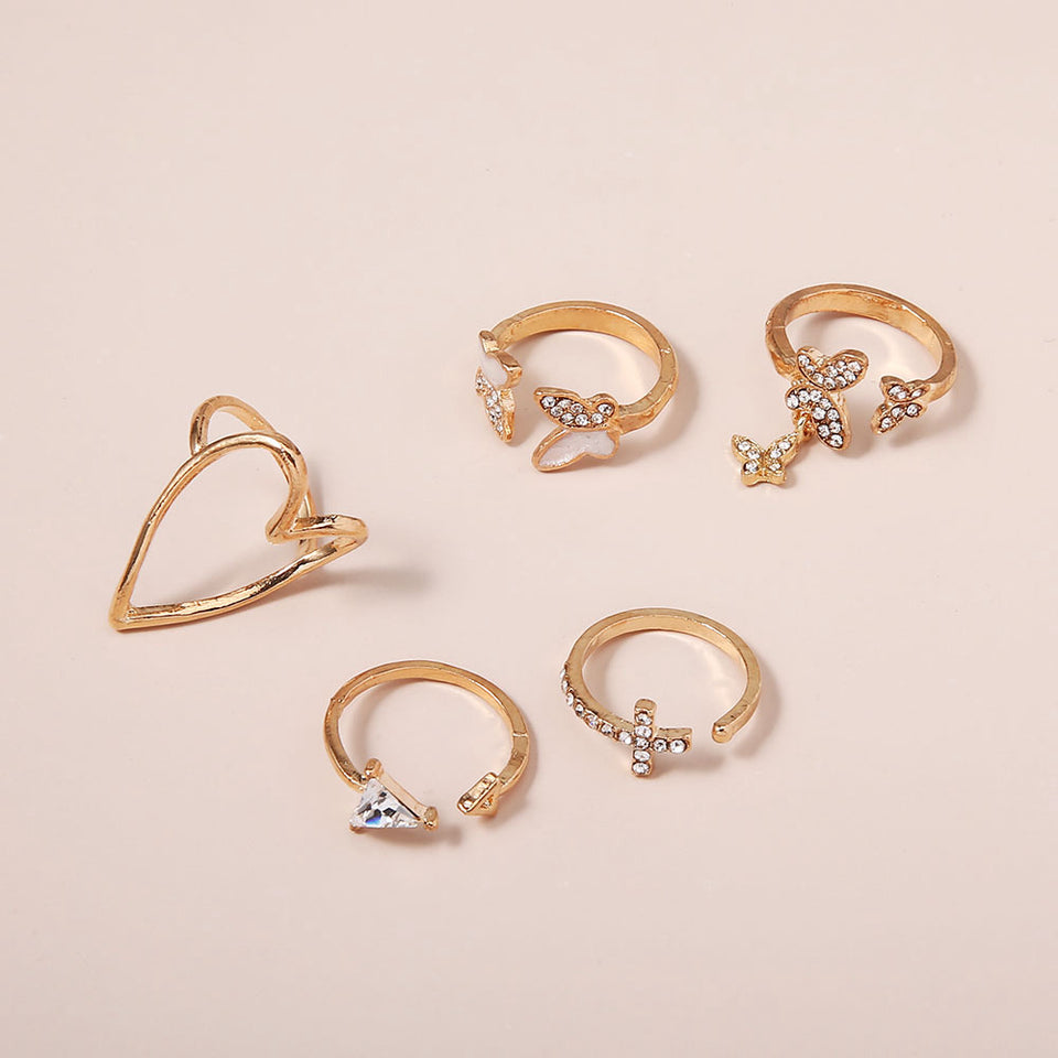 Anillos largos de corazón