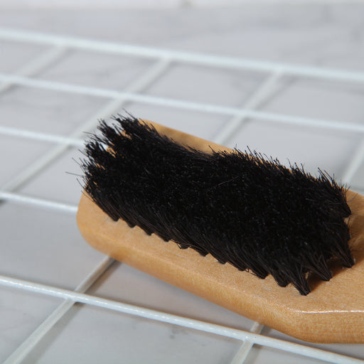 Cepillo para lustrar zapatos de doble cara de madera de loto