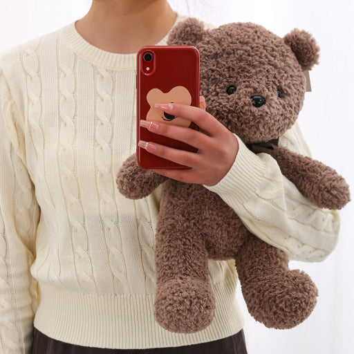 Peluche de oso con pajarita (Color Café)