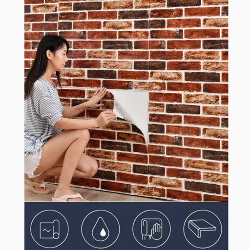 Lámina de ladrillo para pared