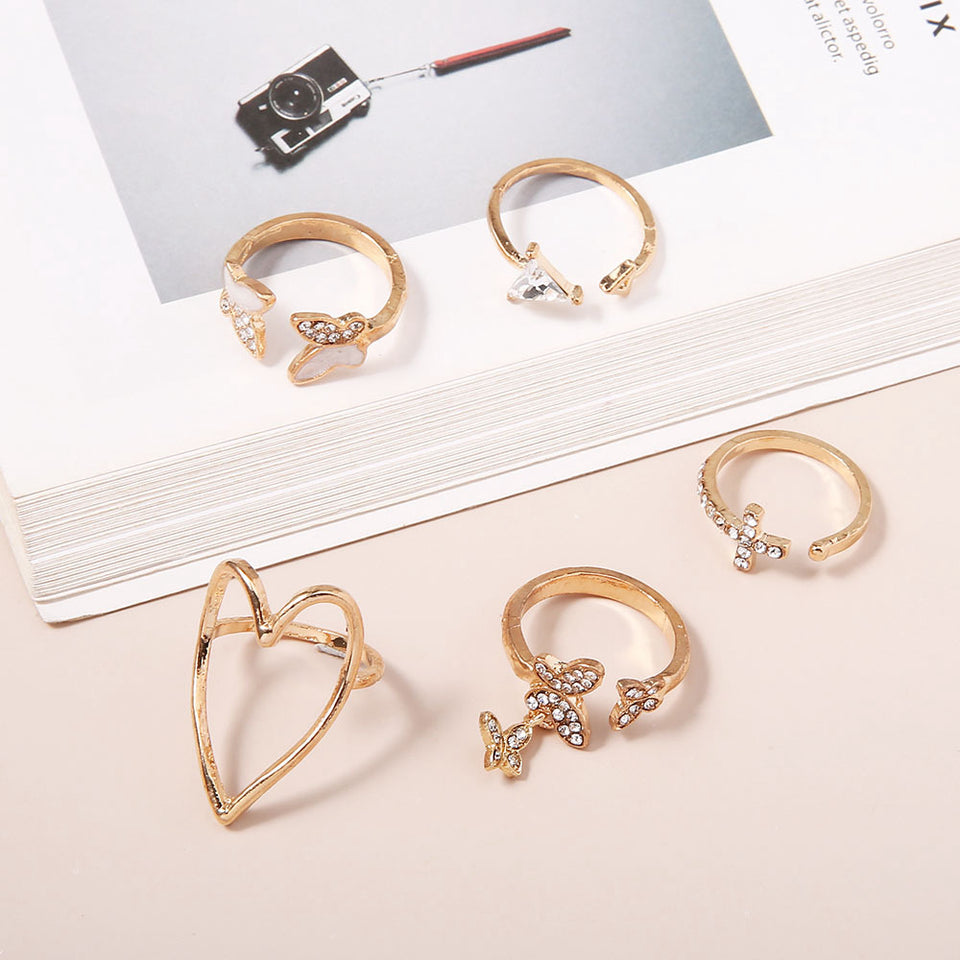 Anillos largos de corazón